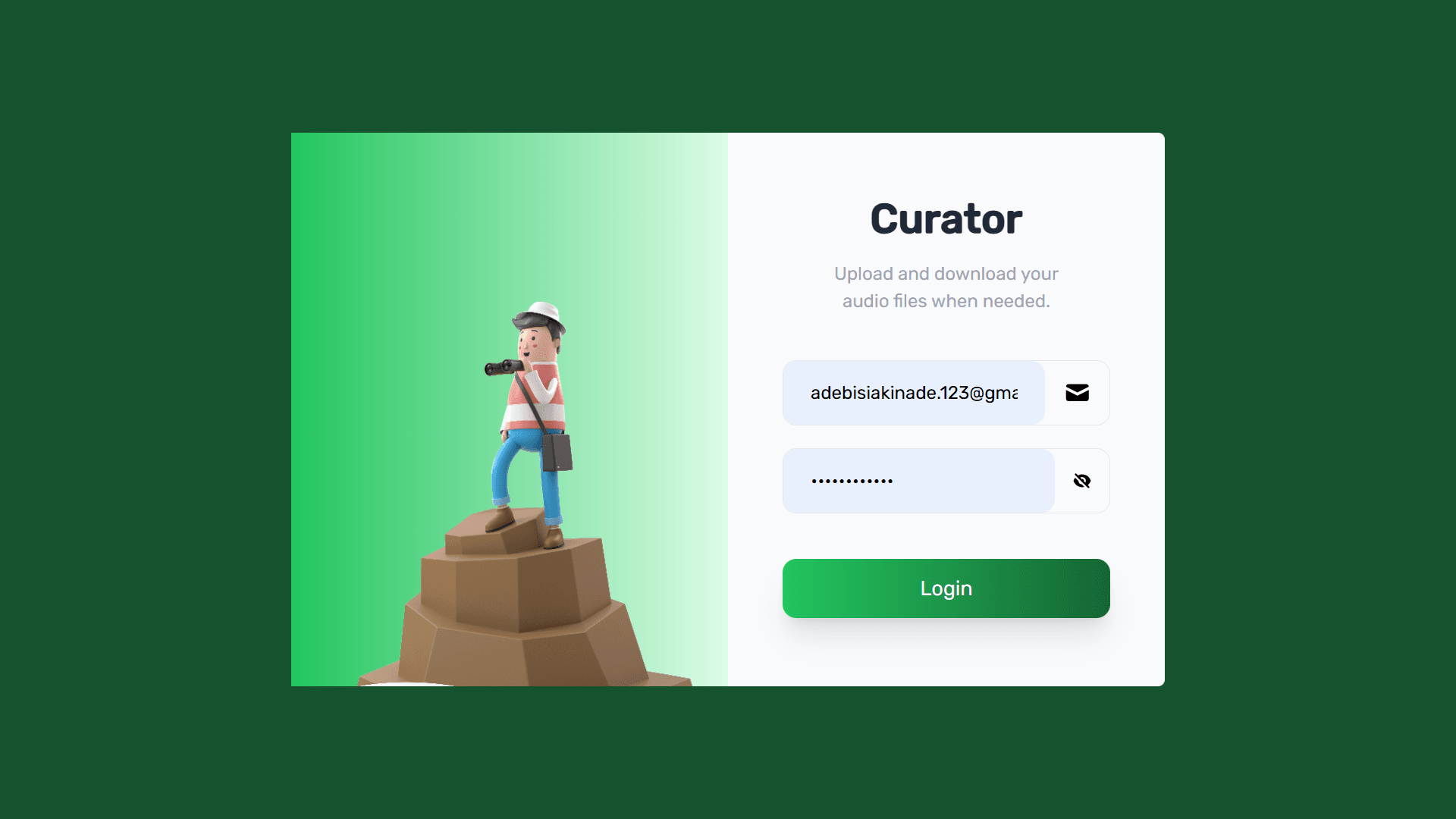 Curator - Full Stack project screenshot