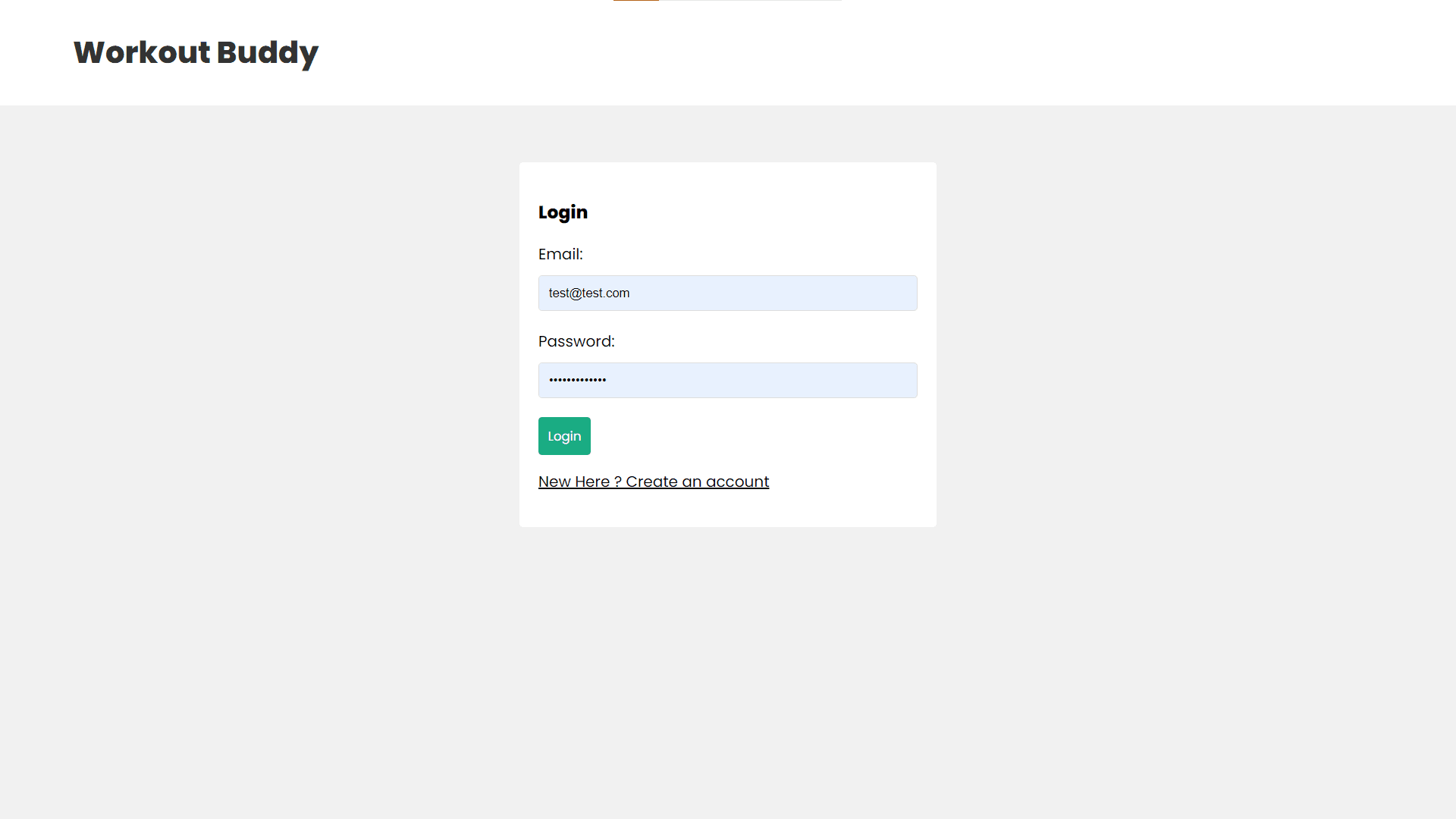 Workout Buddy - Fitness project screenshot